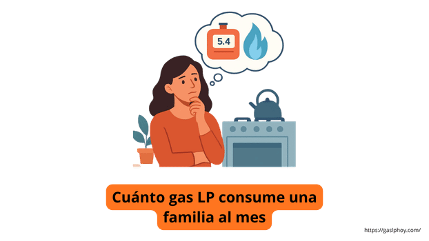 Cuánto gas LP consume una familia al mes